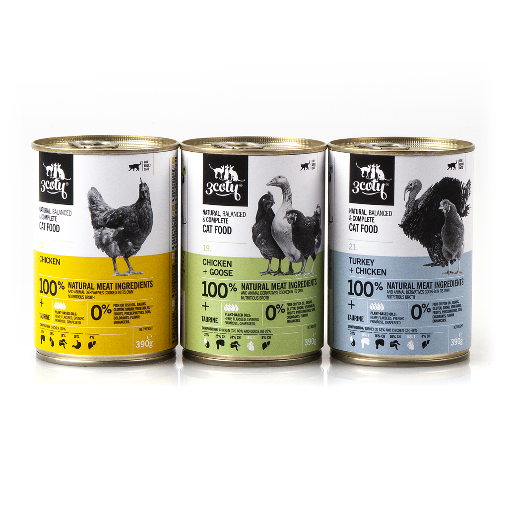 3coty 74.B Multipack pour chats adultes 6 x 390g