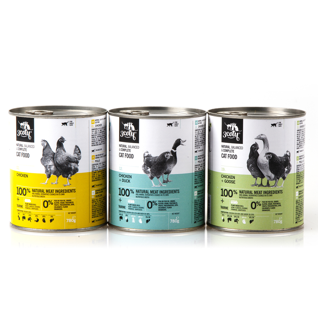 3coty 76.A Multipack pour chats adultes 3 x 780g