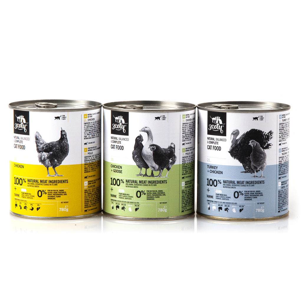 3coty 76.B Multipack pour chats adultes 3 x 780g